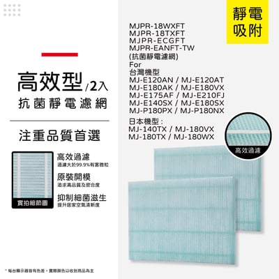 蟎著媽 適用 Mitsubishi 三菱 除濕機  MJ-EV210FJ E180AK E180VX E175AF 抗菌靜電濾網10