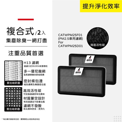【蟎著媽】 濾網 Honeywell 車用空氣清淨機 CATWPM25D01 CATWPM25F0112