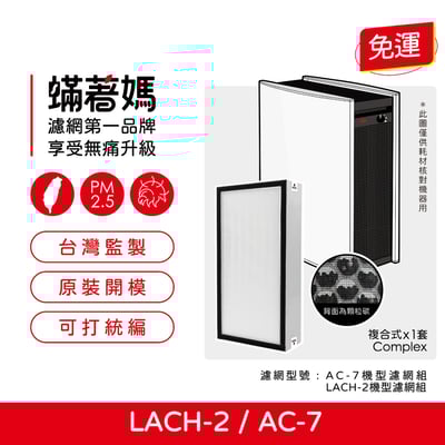 【蟎著媽】濾網 適用 樂智 福維克 怡樂智 LACH-2 空氣清淨機1