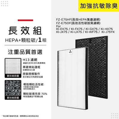 【蟎著媽】 濾網 適用 SHARP夏普 FZ-E75HF FZ-E75DF KI-EX75-W KI-FX75 KI-GX7515