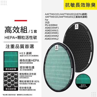 【蟎著媽】濾網 濾芯 適用 LG 大白 空氣清淨機  PS-W309WI AS401WWJ1 AS401WWL213
