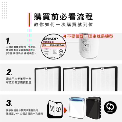 【蟎著媽】 濾網  SHARP夏普  寶寶機 蚊取機 空氣清淨機 FU-H30T-W FU-HM30T-B FU-L30T-W2