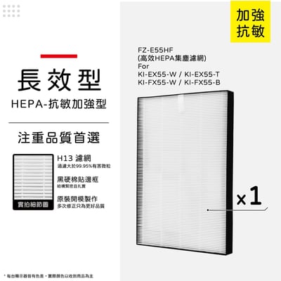 蟎著媽 濾網 適 夏普 FZ-E55DF FZ-E55HF KI-FX55-W KI-EX55-W 空氣清淨機9