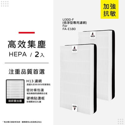 【蟎著媽】 濾網 台製不發酸 適用 3M FA-E180 空氣清淨機 濾網 U300-F U300-ORF14