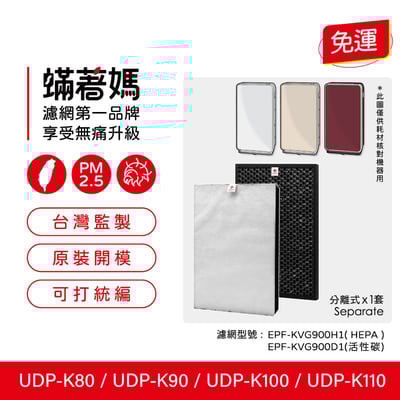 蟎著媽 濾網 適用 HITACHI 日立 UDP-K80  UDP-K90  UDP-K100  UDP-K110 空氣清淨機1