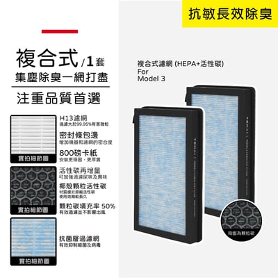 【蟎著媽】濾網 適用  台灣現貨免運 適用 TEMAI Tesla 特斯拉 model3 濾網 買三送一9