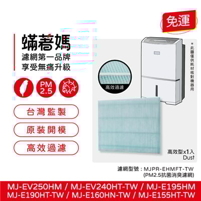 適用 三菱除濕機 MJ-EV250HM-TW MJ-E195HM-TW MJ-E160HM-TW 抗菌靜電濾網1