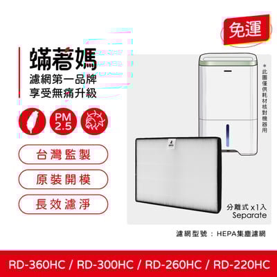適用Hitachi 日立 RD-360HC RD-300HC RD-260HC RD-220HC 清淨除濕機 濾網 濾芯1