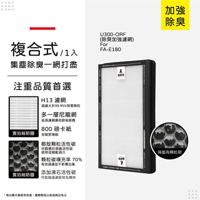 【蟎著媽】 濾網 台製不發酸 適用 3M FA-E180 空氣清淨機 濾網 U300-F U300-ORF15