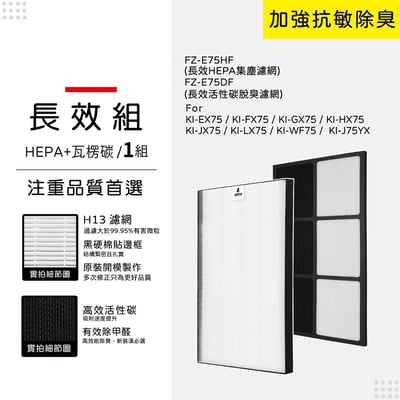 【蟎著媽】 濾網 適用 SHARP夏普 FZ-E75HF FZ-E75DF KI-EX75-W KI-FX75 KI-GX7518