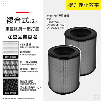 【蟎著媽】濾網 適用 韓國 Winix Tower QS ATSU305-HWT ATSU305-HKT 360度立式空氣清淨機10
