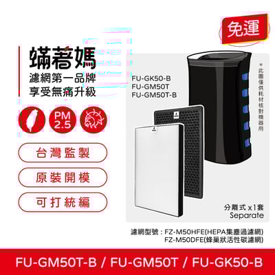 【蟎著媽】 濾網 適夏普 SHARP FU-GM50T-B FZ-M50HFE FZ-M50DFE 捕蚊 蚊取 空氣清淨機1