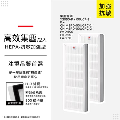 【蟎著媽】濾網適 3M 超濾淨 空氣清淨機 靜音款 靜炫款 淨巧型 FA-X30 FA-X50S 00UCRC-112