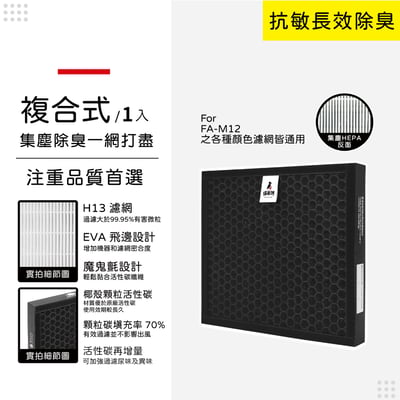 蟎著媽 濾網 適用 3M 淨呼吸 超舒淨型 空氣清淨機 FA-M12 M12-F14