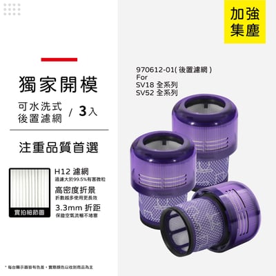 適用Dyson 戴森 吸塵器 SV18 SV52 Digital Slim Fluffy  HEPA集塵濾網10