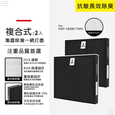 【蟎著媽】 濾網 適用 Honeywell   空氣清淨機 HAP-16300-TWN11