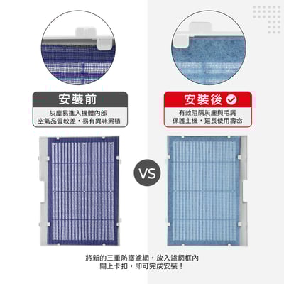 適用 三菱除濕機 MJ-E105EF-TW MJ-E14EG-S1 MJ-M100RX MJ-M100SX 三重防護濾網8