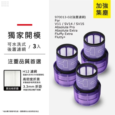 適用 Dyson 戴森 V11 SV14 SV15 吸塵器 Absolute Pro Fluffy Extra 集塵濾網10
