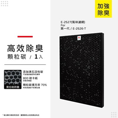 【蟎著媽】濾網 適用Amway 安麗 第一代空氣清淨機E-2526-T 專用濾網組(HEPA1片+顆粒活性碳1片)10