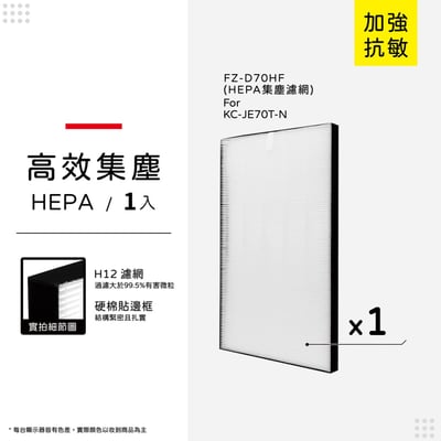 【蟎著媽】SHARP 夏普 KC-JE70T-N 空氣清淨機 FZ-E70HFE FZ-E70DFE 濾網9