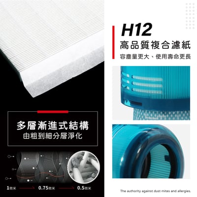 適用Dyson戴森 V12 V12s Detect Slim Absolute Clean Fluffy 集塵濾網 971517-015