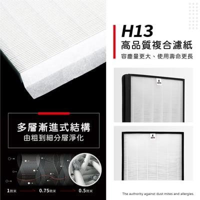 【蟎著媽】 濾網 適用 3M 空氣清淨機 FA-H210 H210-CAF 顆粒活性碳 TURE HEPA6