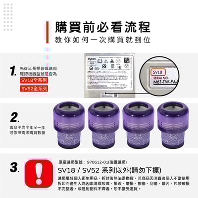 適用Dyson 戴森 吸塵器 SV18 SV52 Digital Slim Fluffy  HEPA集塵濾網2