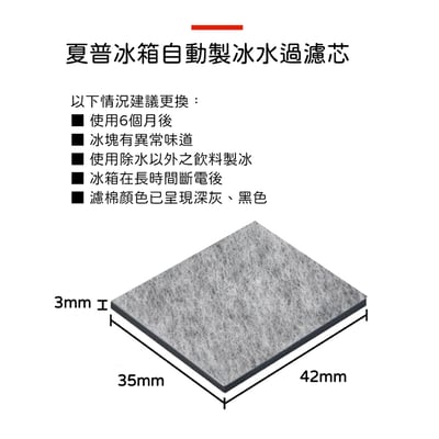 【蟎著媽】 適用 夏普 SHARP 自動製冰 冰箱 製冰加水箱 製冰室 給水盒 淨水濾芯 濾網濾棉9