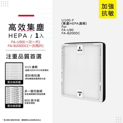 【蟎著媽】 濾網 適用 3M FA-B200DC FA-U90 U100-F U100-ORF 空氣清淨機13