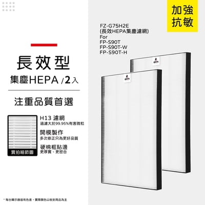 適用 Sharp 夏普 FP-S90T-W FP-S90T-H FP-S90T Purefit淨大方 空氣清淨機 濾網12