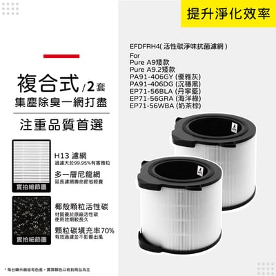 適用 伊萊克斯 Pure A9 A9.2 矮款 PA91-406GY PA91-406DG 空氣清淨機 EFDFRH4 濾網12