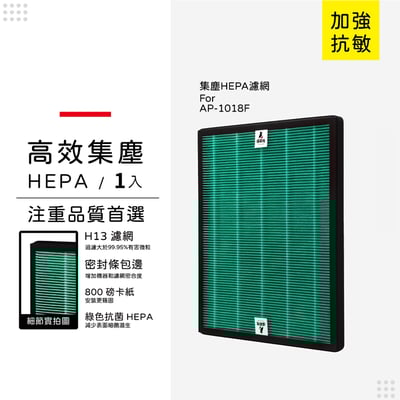 蟎著媽 濾網 適 Coway 格威 AP-1018F AP1018F 空氣清淨機 AP 101810