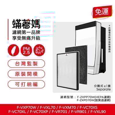 【蟎著媽】濾網 適用 Panasonic 國際牌  空氣清淨機 F-VXP70W F-VXL70 F-VXM70 F-ZXPP70W 現貨1