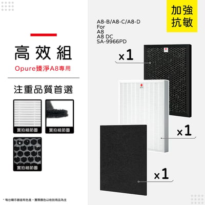 【蟎著媽】濾網  適用  Opure 臻淨 A8 A8C A8DC 物聯網 空氣清淨機9