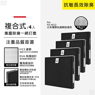 蟎著媽 濾網 適用 3M 淨呼吸 超舒淨型 空氣清淨機 FA-M12 M12-F16