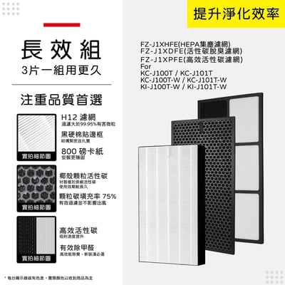 【蟎著媽】 濾網 適用 SHARP 夏普  KI-J100T KI-J100T-W KC-J101T  KI-EX100-W KI-EX100-W KI-FX100-W10