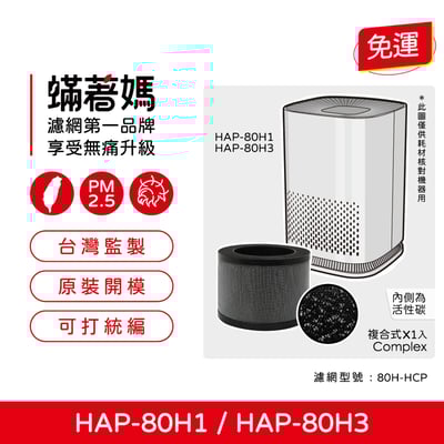 現貨 蟎著媽  濾網  適用 HERAN 禾聯 HAP-80H1 HAP-80H3 80H1-HCP 空氣清淨機1