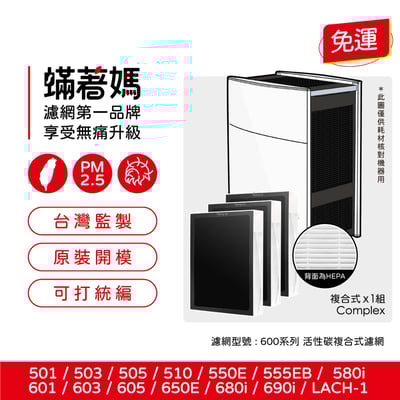 【蟎著媽】濾網 適用  Blueair 503 505 603 605 650E 680i 690i LACH-1 空氣清淨機1