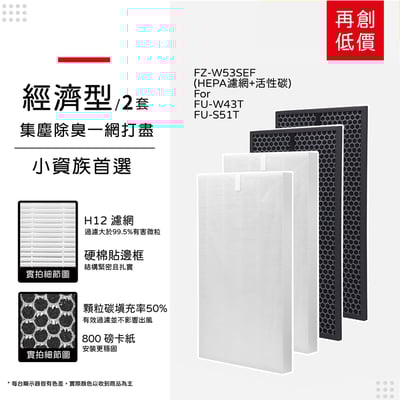 【蟎著媽】濾網適用 夏普 SHARP FU-W43T-W FU-S51T-R  FZ-W53SEF 空氣清淨機11