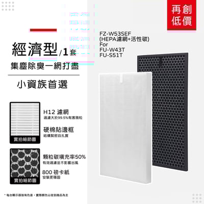 【蟎著媽】濾網適用 夏普 SHARP FU-W43T-W FU-S51T-R  FZ-W53SEF 空氣清淨機10