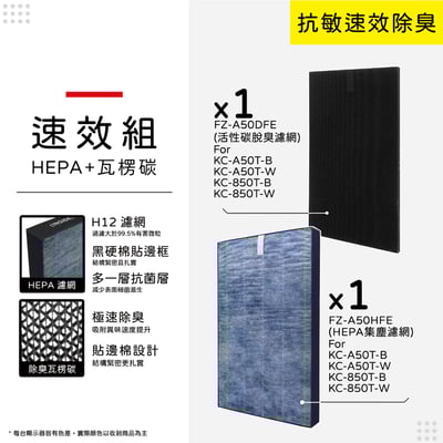 蟎著媽  濾網   適用 夏普 SHARP KC-A50T-W KC-A50T-B FZ-A50DFE FZ-A50HFE11