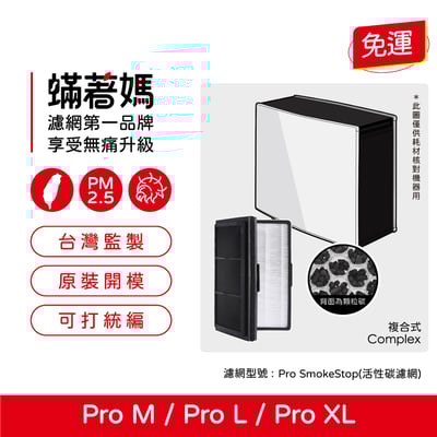 【蟎著媽】濾網  複合式濾網  適用 Blueair Pro M / L / XL SmokeStop Particle 空氣清淨機1