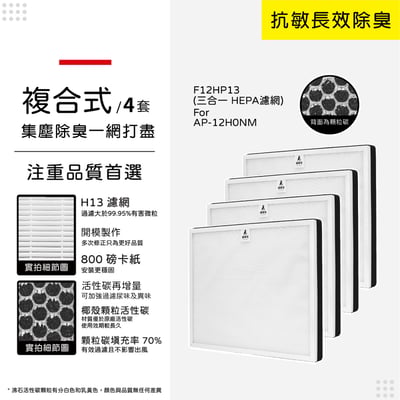 蟎著媽 濾網  適用 CHIMEI 奇美 AP-12H0NM F12HP13 空氣清淨機12