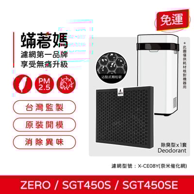 蟎著媽 奈米催化濾網 適用 POIEMA ZERO SGT450 SGT450S SGT450SE 空氣清淨機1