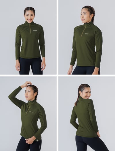 TAKODA Wi 環保機能輕量排汗速乾拉鍊上衣 女款 多色5