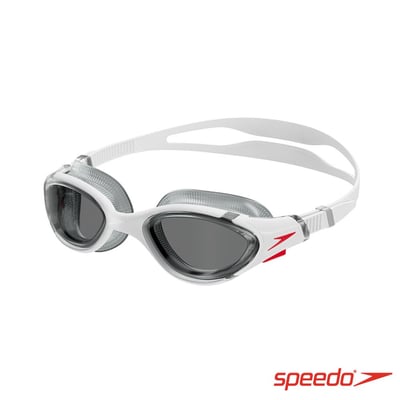 Speedo 成人 運動泳鏡 Biofuse2.0 白/紅1
