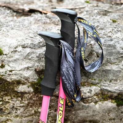 VIPOLE Trekker Violet鋁合金雙快調登山杖 粉 /7075鋁合金/義大利製造/雙系統快扣+旋鈕/維修保固10