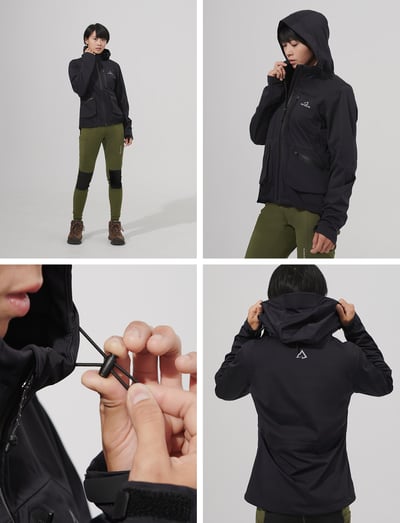 TAKODA Kinyan 彈性全防水降噪外套 女款 黑色7