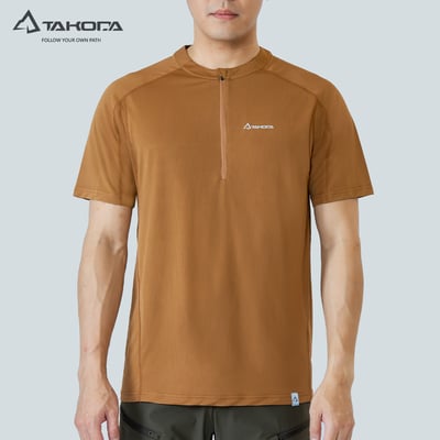 TAKODA Wi 環保機能輕量排汗半開襟短袖 男款 三色2