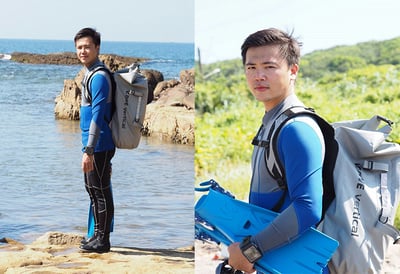 V.DIVE威帶夫 防水彈性雙肩背包45L 戶外防水包  防水背包 後背包 溯溪 潛水 騎士包 環島包 多色17